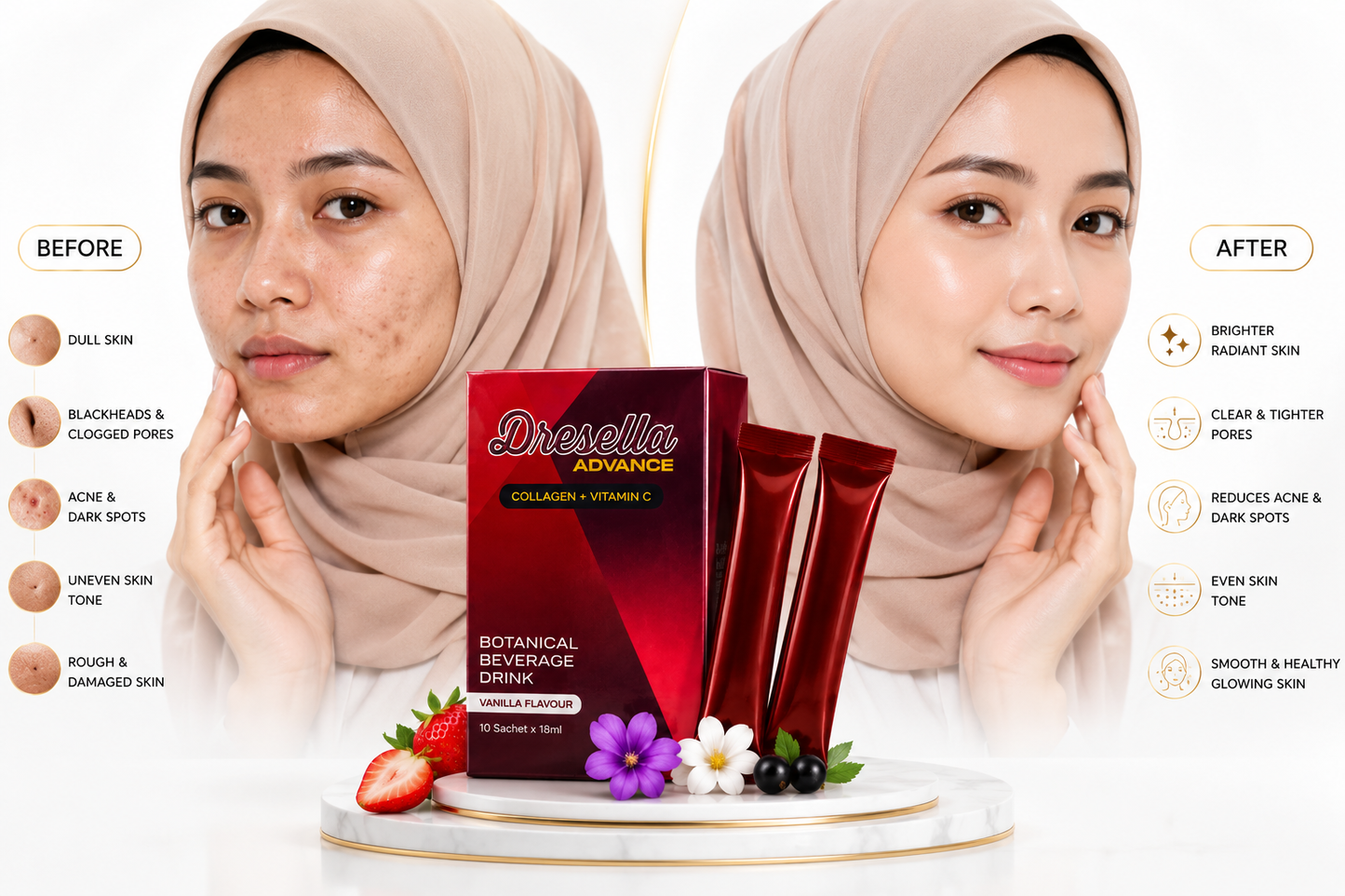 Dresella Advance — Collagen + Vitamin C Botanical Drink